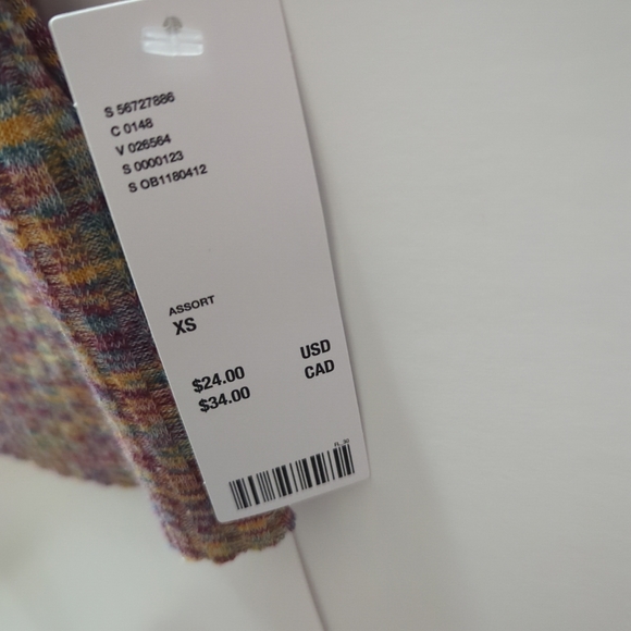 NWT Urban Outfitters Tank Top Cropped Mingle Multi Colors Sz XS - LAST ONE! - Picture 8 of 10